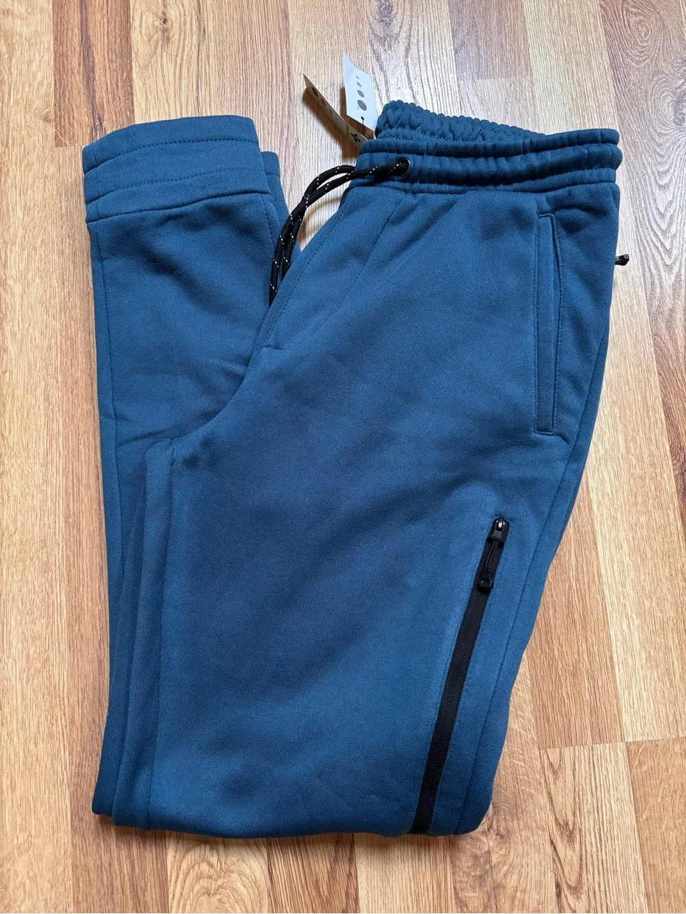 XCelsius Active Blue Fleece Jogger Sweatpants with Zipper Pocket Mens Medium